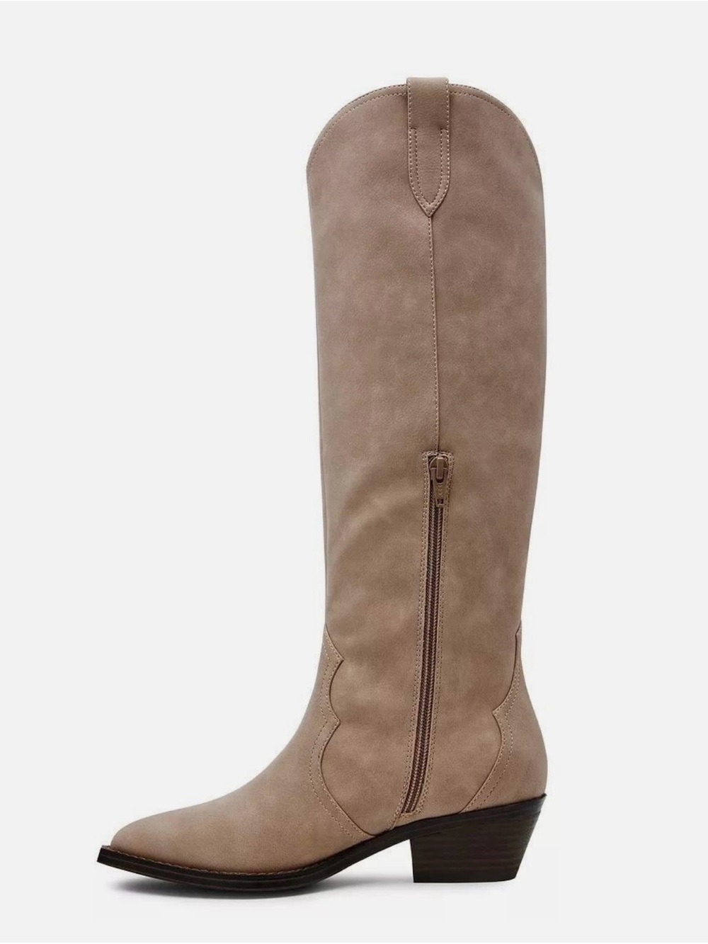DV Dolce Vita Women's Kit Cowboy Western Knee-High Boots Taupe - NWT - Picture 6 of 15